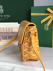 Fortok Goyard Grand Bleu Messenger Bag Yellow 16×14×6cm - 3
