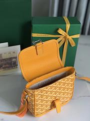 Fortok Goyard Grand Bleu Messenger Bag Yellow 16×14×6cm - 2