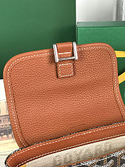 Fortok Goyard Grand Bleu Messenger Bag Brown 16×14×6cm - 5