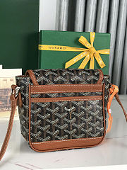 Fortok Goyard Grand Bleu Messenger Bag Brown 16×14×6cm - 3