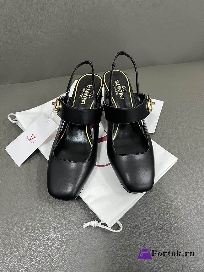 Fortok Valentino Garavani VLogo Locker Black Heels 6.5cm - 1