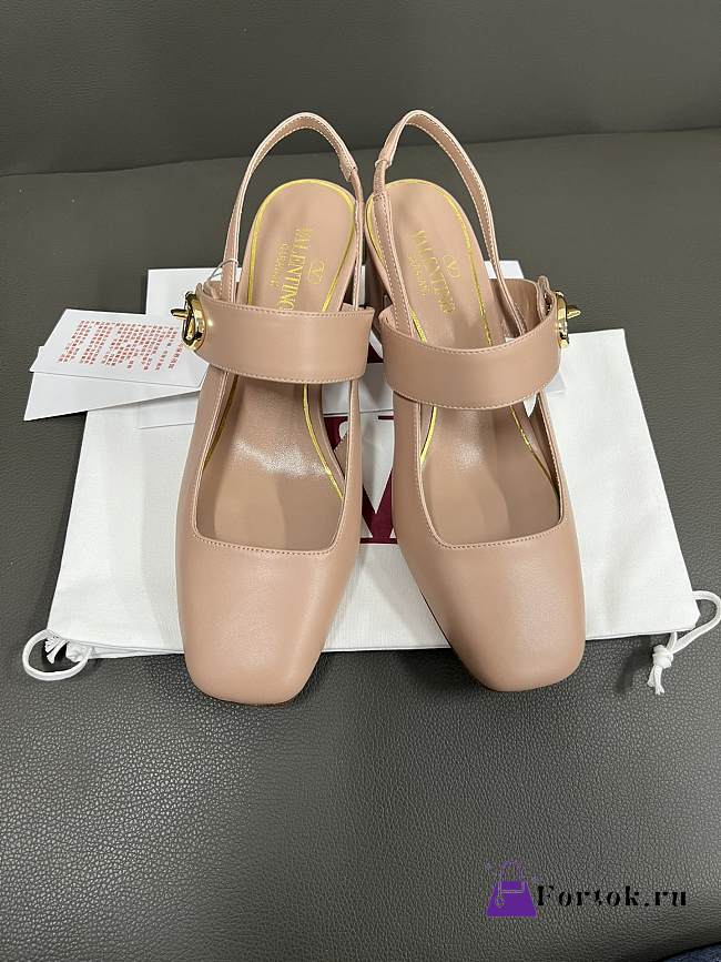 Fortok Valentino Garavani VLogo Locker Beige Heels 6.5cm - 1