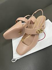 Fortok Valentino Garavani VLogo Locker Beige Heels 6.5cm - 4