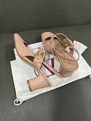 Fortok Valentino Garavani VLogo Locker Beige Heels 6.5cm - 5