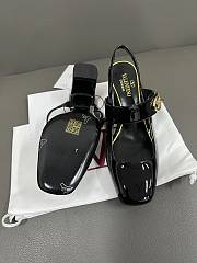 Fortok Valentino Garavani VLogo Locker Black Patent Leather Heels 6.5cm - 2