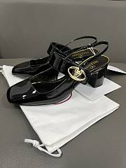 Fortok Valentino Garavani VLogo Locker Black Patent Leather Heels 6.5cm - 3
