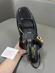Fortok Valentino Garavani VLogo Locker Black Patent Leather Heels 6.5cm - 4