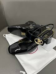 Fortok Valentino Garavani VLogo Locker Black Patent Leather Heels 6.5cm - 6