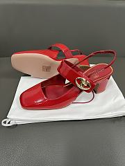 Fortok Valentino Garavani VLogo Locker Glossy Leather Red Heels 6.5cm - 6