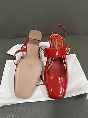 Fortok Valentino Garavani VLogo Locker Glossy Leather Red Heels 6.5cm - 4