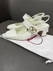 Fortok Valentino Garavani VLogo Locker White Heels 6.5cm - 3