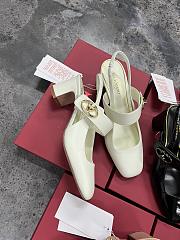 Fortok Valentino Garavani VLogo Locker White Heels 6.5cm - 2