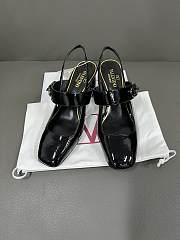 Fortok Valentino Garavani VLogo Locker Glossy Leather Black Heels 6.5cm - 1