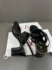 Fortok Valentino Garavani VLogo Locker Glossy Leather Black Heels 6.5cm - 6