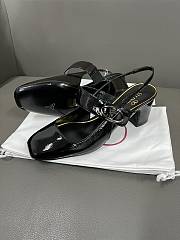 Fortok Valentino Garavani VLogo Locker Glossy Leather Black Heels 6.5cm - 5