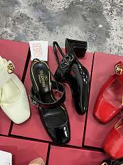 Fortok Valentino Garavani VLogo Locker Glossy Leather Black Heels 6.5cm - 4