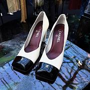 Fortok Chanel 2026ss Heels Square-toed White White-Black  - 1
