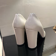Fortok Chanel 2026ss Heels Square-toed White White-Black  - 5