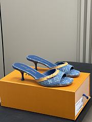 Fortok Louis Vuitton 6AM Mules Monogram Denim 5.5cm - 1