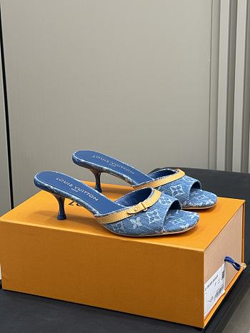 Fortok Louis Vuitton 6AM Mules Monogram Denim 5.5cm