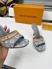 Fortok Louis Vuitton 6AM Mules Monogram Denim Grey 9cm - 3