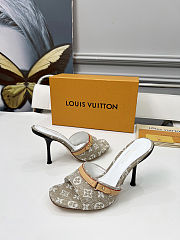 Fortok Louis Vuitton 6AM Mules Monogram Denim Light Brown 9cm - 6