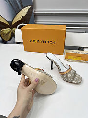 Fortok Louis Vuitton 6AM Mules Monogram Denim Light Brown 9cm - 5