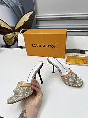 Fortok Louis Vuitton 6AM Mules Monogram Denim Light Brown 9cm - 4