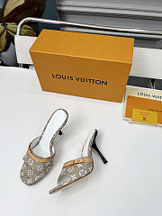 Fortok Louis Vuitton 6AM Mules Monogram Denim Light Brown 9cm - 2