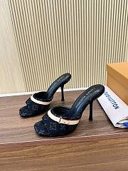 Fortok Louis Vuitton 6AM Mules Monogram Denim Black 9cm - 1
