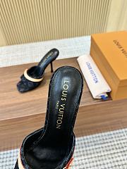 Fortok Louis Vuitton 6AM Mules Monogram Denim Black 9cm - 5