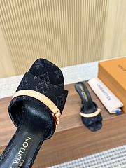 Fortok Louis Vuitton 6AM Mules Monogram Denim Black 9cm - 4