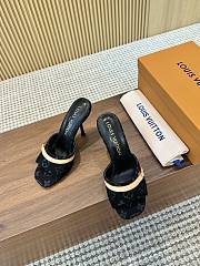 Fortok Louis Vuitton 6AM Mules Monogram Denim Black 9cm - 2
