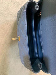 Fortok Chanel Small Coco Handle bag Blue 23cm - 6