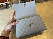 Fortok Chanel Small Coco Handle bag Light Blue 23cm - 5