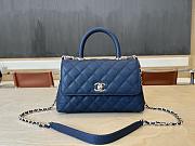 Fortok Chanel Small Coco Handle bag Navy Blue 23cm - 1