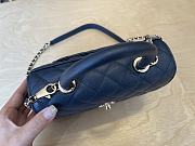 Fortok Chanel Small Coco Handle bag Navy Blue 23cm - 4