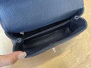 Fortok Chanel Small Coco Handle bag Navy Blue 23cm - 3