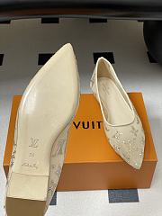 Fortok Louis Vuitton Gala flat ballerina Mesh Beige  - 6