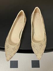 Fortok Louis Vuitton Gala flat ballerina Mesh Beige  - 2