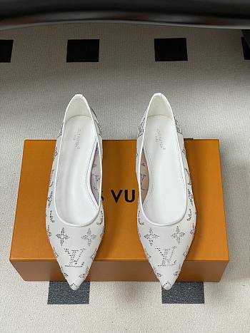 Fortok Louis Vuitton Gala flat ballerina Mesh White