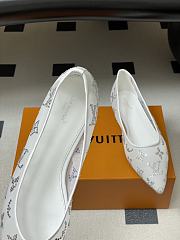 Fortok Louis Vuitton Gala flat ballerina Mesh White - 4