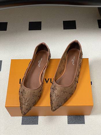 Fortok Louis Vuitton Gala flat ballerina Mesh Brown