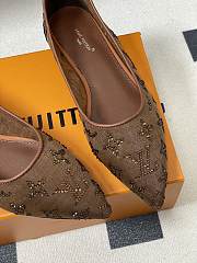 Fortok Louis Vuitton Gala flat ballerina Mesh Brown - 6