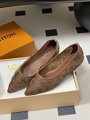 Fortok Louis Vuitton Gala flat ballerina Mesh Brown - 5