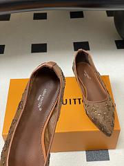 Fortok Louis Vuitton Gala flat ballerina Mesh Brown - 4