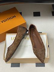 Fortok Louis Vuitton Gala flat ballerina Mesh Brown - 2