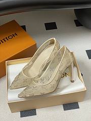 Fortok Louis Vuitton Gala Heels Ballerina Mesh Beige 8.5cm - 6