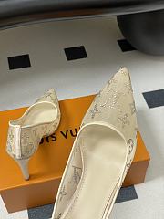 Fortok Louis Vuitton Gala Heels Ballerina Mesh Beige 8.5cm - 2