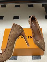 Fortok Louis Vuitton Gala Heels Ballerina Mesh Brown 8.5cm - 2